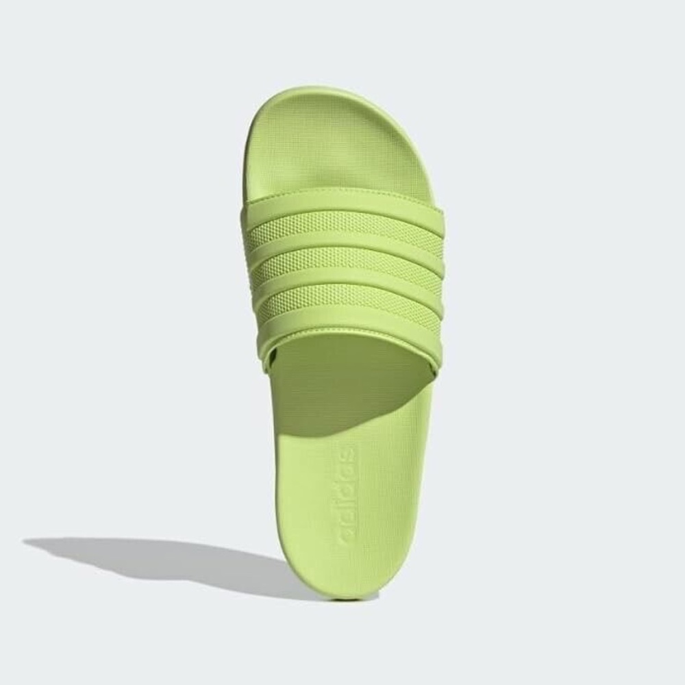 New Men's Adults adidas Adilette Comfort Slide Sandal Shoes Yellow Neon Size 15 - Picture 4 of 5